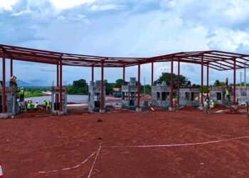 Péage et Pesage-péage : un premier poste en construction « avancée » sur le pont Tanènè (MITP)