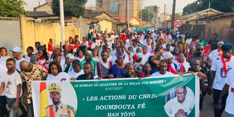 Carnaval de soutien au Général Mamadi DOUMBOUYA, président de la transition à la Belle Vue (Dixinn)/Samedi, 23 novembre 2024 - Photo : Guillaume HARWING