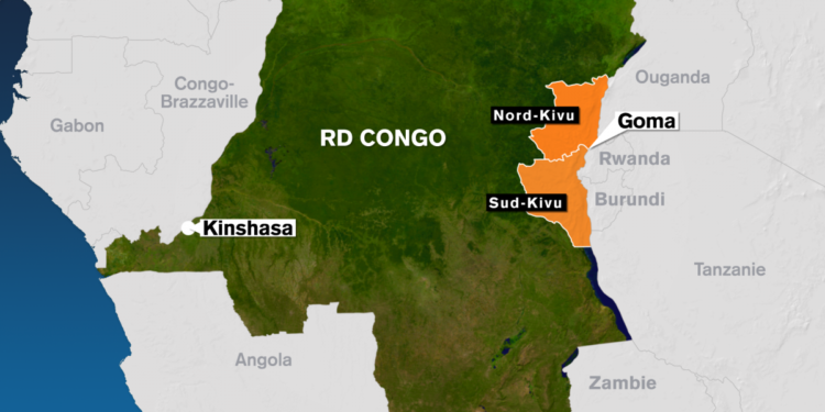 Situation de la ville de Goma sur la carte géographique de la République démocratique du Congo (RDC) - Photo : TV5MONDE