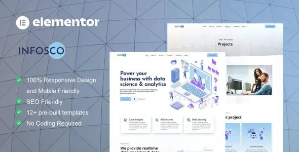 Infosco – Data Science & Analytic Service Elementor Template Kit